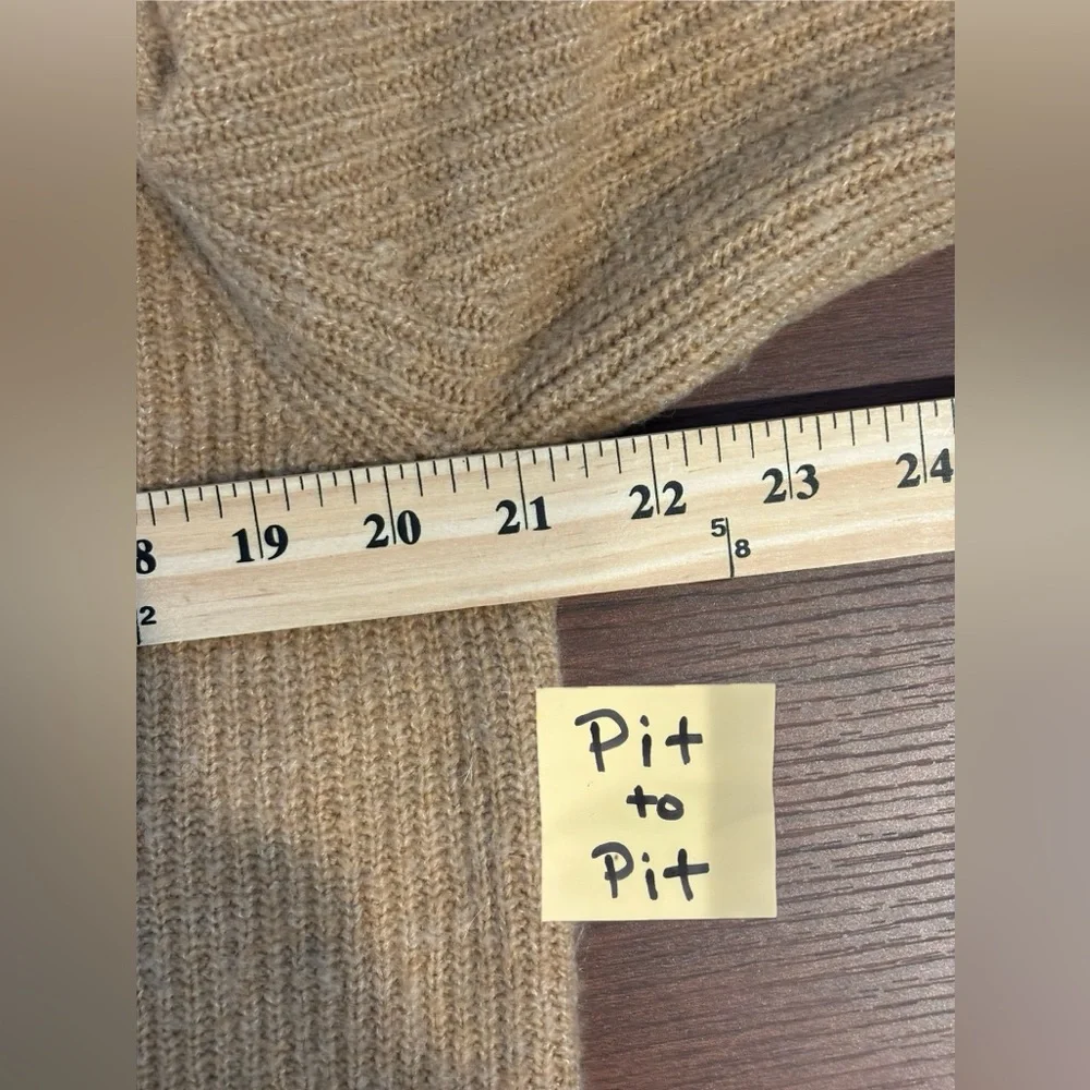 J.Crew Women's Brown Full Zip Wool/Alpaca Cowl Neck Cozy Sweater Size Medium - Picture 7 of 8